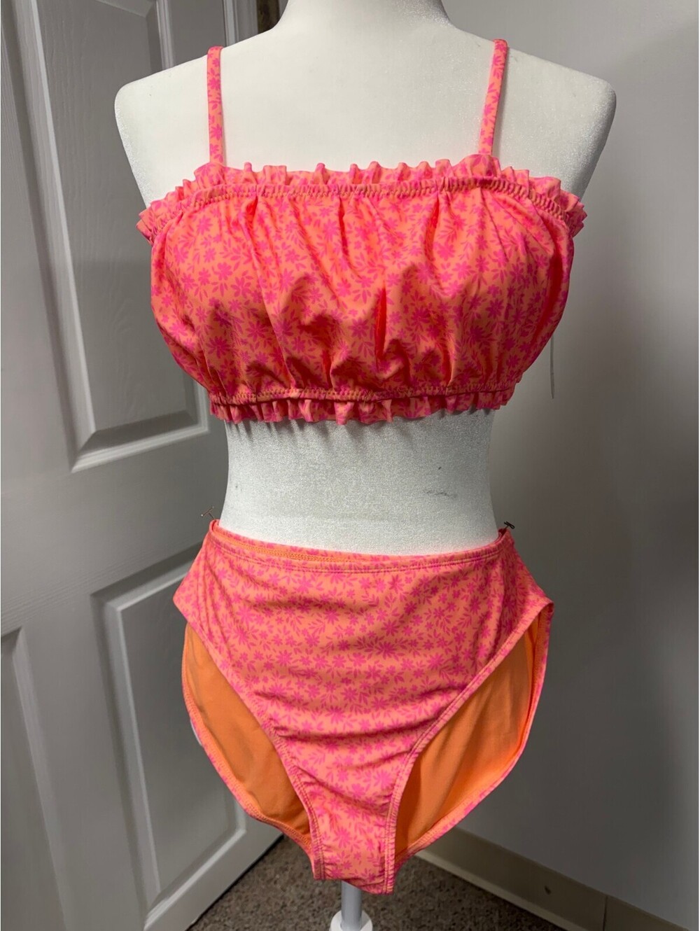 Wonder Nation Women's Size 18 XXL Floral Bikini Set with UPF 50+ Protection
